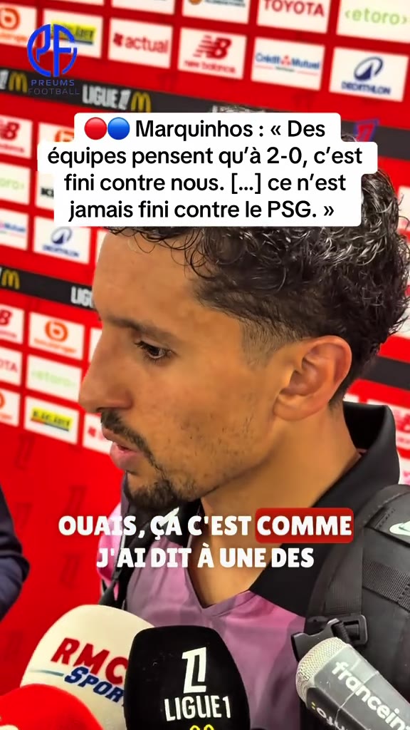 Marquinhos revient sur l’incroyable scénario du 2-2 face au LOSC, ...