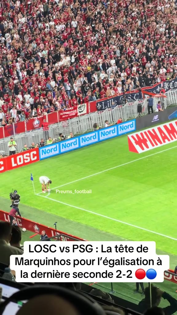 LOSC vs PSG : La tête de Marquinhos pour l’égalisation à la dernière ...