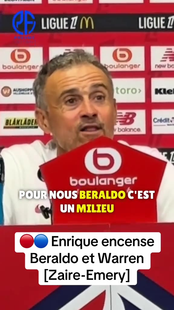 Luis Enrique revient sur les prestations de Lucas Beraldo et Warre...