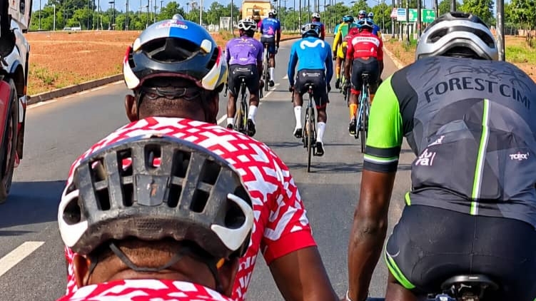 Etalons cycliste a l'entraînement 