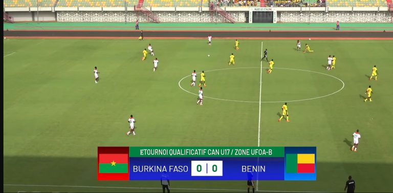 UFOA-B U17 : le Burkina Faso et le Bénin dos à dos à la pause (0-0)
