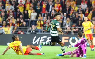 Ligue des champions UEFA : Le Sporting CP mène devant le RC Lens (mi-temps)