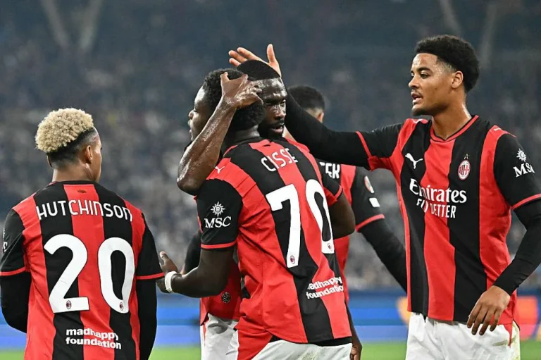 Alphadjo Cissé ouvre le score pour le Milan AC face à Salzburg en Ligue Europa