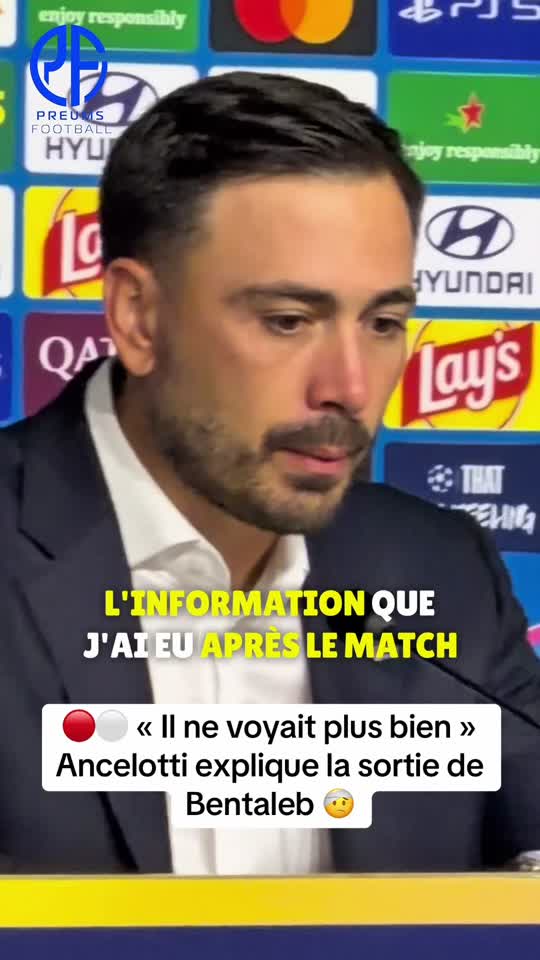 « À la mi-temps, il ne voyait pas bien et il ne pouvait pas continu...