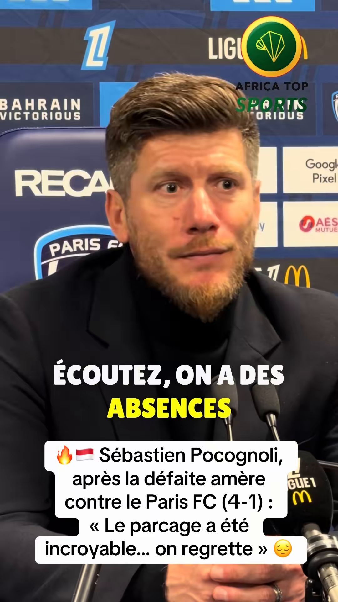 🎙️🇲🇨 La réaction du coach de l’AS Monaco, Sébastien Pocognoli, après ...