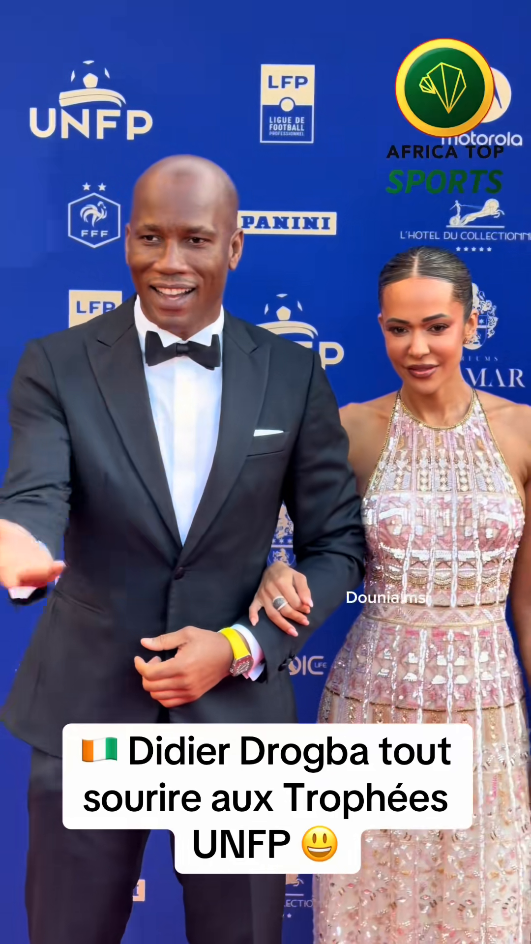 🇨🇮 Didier Drogba tout sourire aux Trophées UNFP 😃 #Drogba