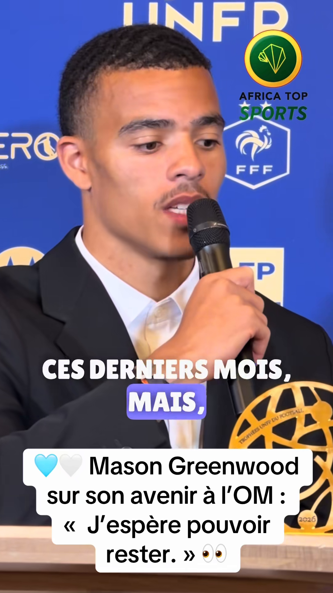 🗣️ Mason Greenwood après sa présence dans l’équipe type de Ligue 1 UN...