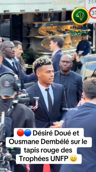 🔴🔵 Désiré Doué et Ousmane Dembélé sur le tapis rouge des Trophées UNF...