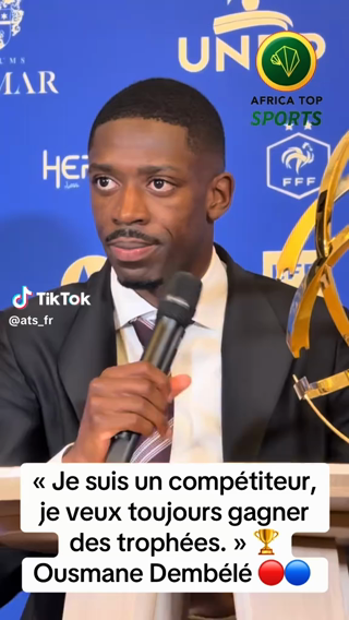 🗣️ Ousmane Dembélé après son nouveau trophée individuel avec le Paris...